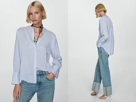 Camisa fluida rayas de Mango