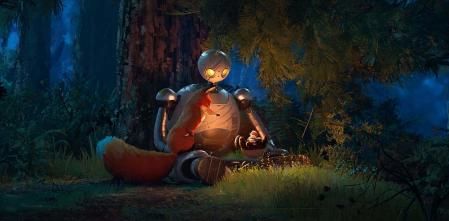 Una escena de la película 'The Wild Robot'.