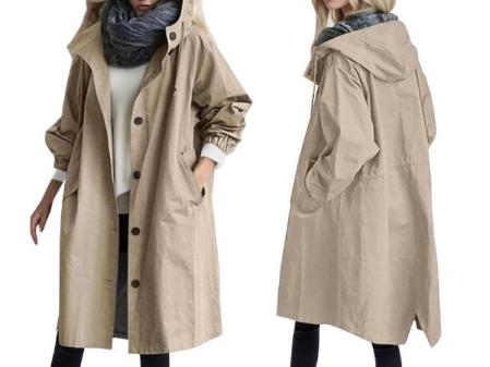 Cortavientos Mujer Impermeable Gabardina