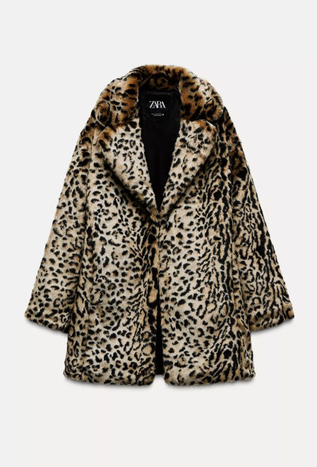 Abrigo peluche de Zara
