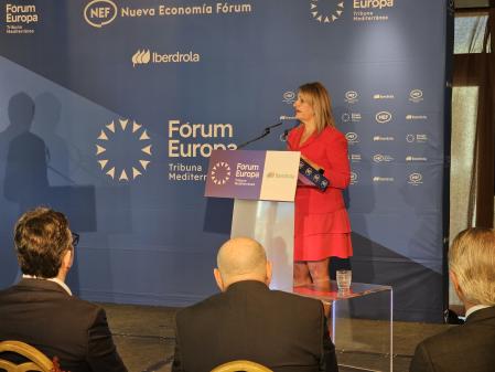Nuria Montes esta mañana en la conferencia en Nueva Economía Forum