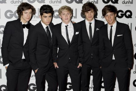 Los cinco integrantes de One Direction, de izquierda a derecha, en el 2011: Harry Styles, Zayn Malik, Niall Horan, Liam Payne y Louis Tomlinson