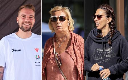 José María Almoguera (i) y Carmen Borrego (c) parecen más cercanos a la reconciliación, algo que espera Paola Olmedo (d).