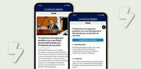 Vista del resumen y de las claves de una noticia en la nueva sección Flash