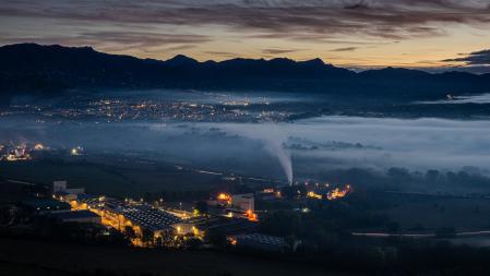Niebla en Les Masies de Voltregà.