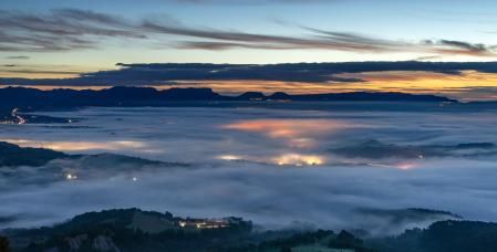 Niebla vista desde el Roc Llarg.