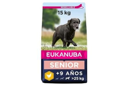 Comida seca para perros viejos de razas grandes Eukanuba (15 kg)