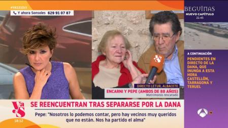 Un matrimonio de 88 años se salva de los estragos de la DANA con cinco minutos de diferencia