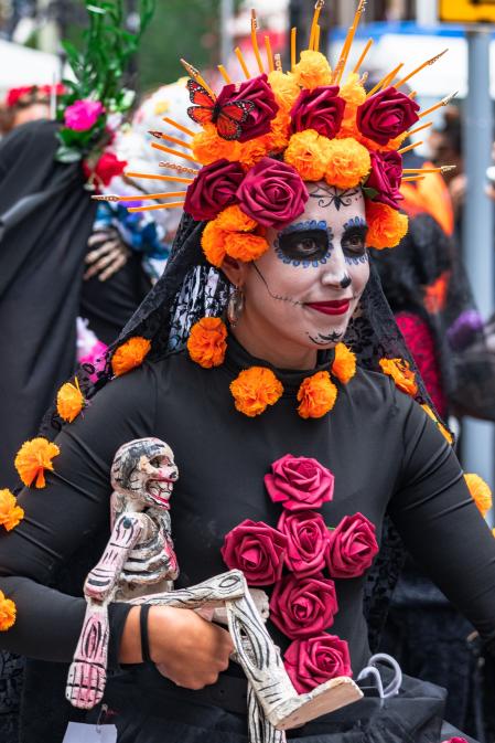 Desfile de Catrinas por la Rambla.