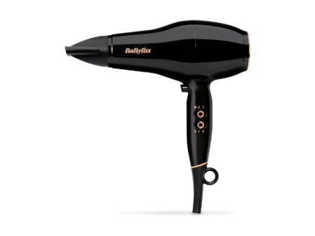 Secador de pelo con motor AC, secado rápido y tecnología iónica antiencrespamiento