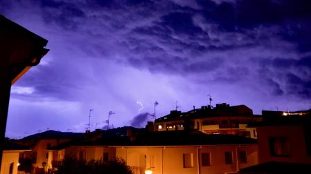Tormenta eléctrica vista desde Sant Celoni.