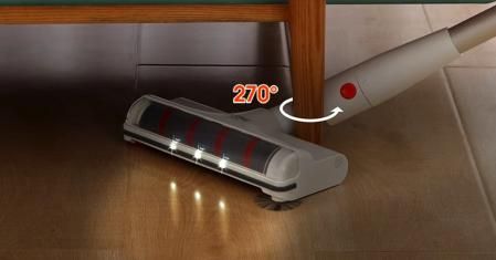 El cabezal principal puede girar y adaptarse a zonas difíciles