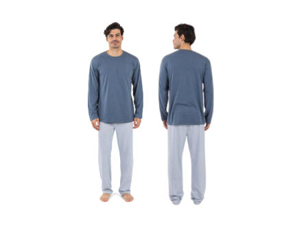 Pijama largo de hombre 100% algodón de TRAMAS+