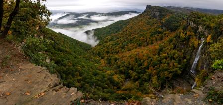 Paisaje de otoño en el Salt de la Coromina.