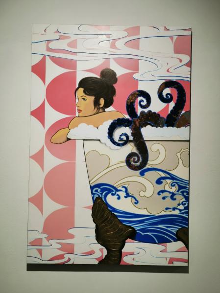 Exposición La Belle et la Bêlle del pintor Narcís Gironell en el Centre Cultural La Mercè de Girona.