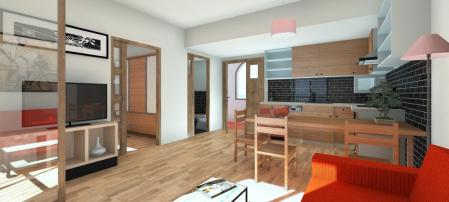 Interior de las viviendas del proyecto Walden XXI (renders, Som Habitat). 