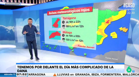 Marc Redondo advierte sobre la evolución de la DANA.