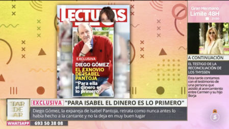Diego Gómez, en exclusiva para 'Lecturas' y adelantado en 'TardeAR', asegura que Isabel Pantoja priorizó siempre el dinero en sus relaciones