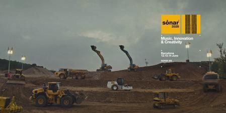 La iconografía del Sónar 2025 reproduce una danza de máquinas de construcción