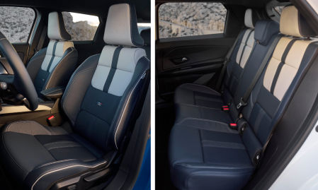 Asientos delanteros ofrecen una buena sujeción lateral; en la banqueta trasera pueden viajar tres ocupantes&nbsp;