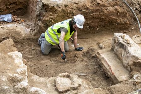 Trabajos arqueológicos en la Rambla