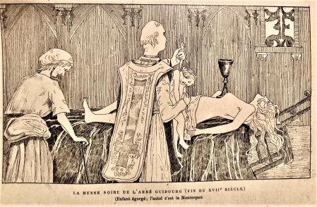 Misa negra sobre el cuerpo de Madame de Montespan, en presencia de La Voisin.