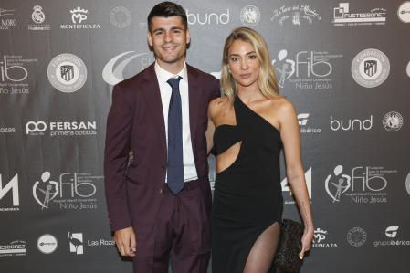 Soccerplayer Alvaro Morata and Alice Campello during presentation La Sonrisa de Maria BullfightingCartel in Madrid on Thursday, 22 February 2024.