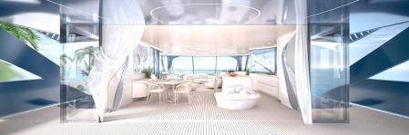 El lujoso y futurista yate de diseño pensado para lograr la máxima eficiencia.