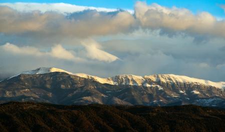 Nieve en el Prepirineo del Ripollès.