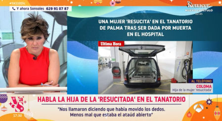 Coloma relató a Sonsoles Ónega el impacto de recibir la noticia de que su madre, declarada muerta horas antes, aún respiraba en el tanatorio
