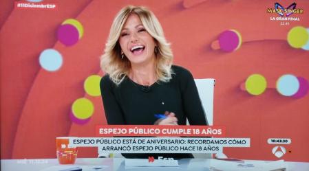 Susanna Griso no pudo evitar ruborizarse al verse en pantalla hace 18 años.