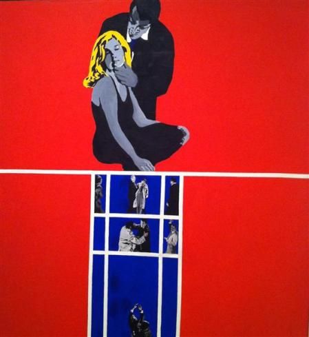 ‘Love and Violence, 1965', denuncia a todo color de la violencia machista en un óleo de Rosalynd Drexler