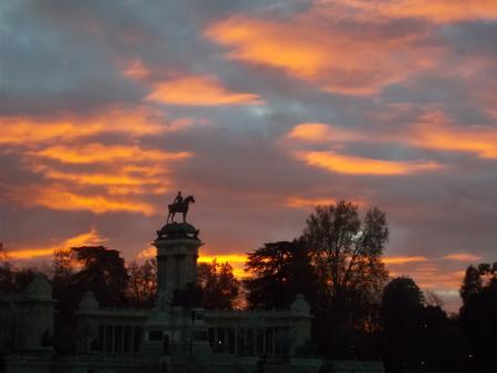 El Retiro al amanecer.