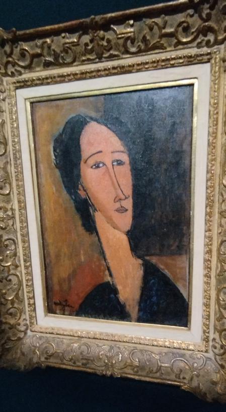 Retrato, obra de Modigliani, que puede verse en el Mubag de Alicante hasta mayo de 2025.