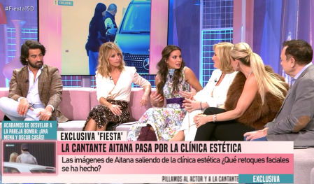 Emma García y los colaboradores de 'Fiesta'