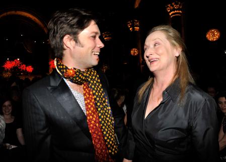 Rufus Wainwright and Meryl Streep attends amfAR New York Gala Co-Sponsored by M.A.C Cosmetics at Cipriani 42nd Street on February 10, 2010 in New York City.