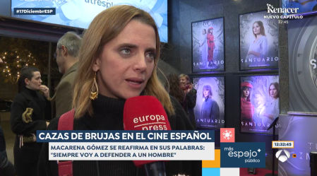 Macarena Gómez se reafirma en sus palabras sobre los abusos en el mundo del cine: ''Yo siempre voy a defender a un hombre''