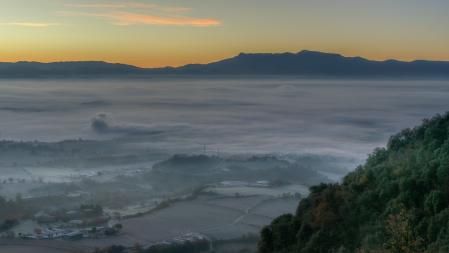 La fría hondonada del Voltreganès.