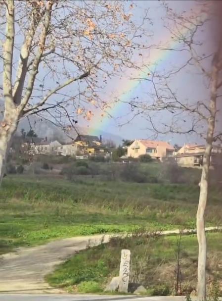 El arcoíris doble de El Escorial.