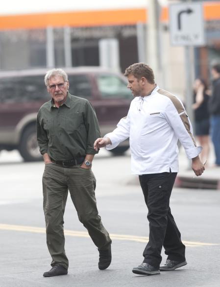 Harrison Ford y su hijo chef, Benjamin, en una imagen de archivo.
