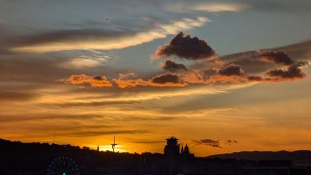 Atardecer de invierno en Barcelona.