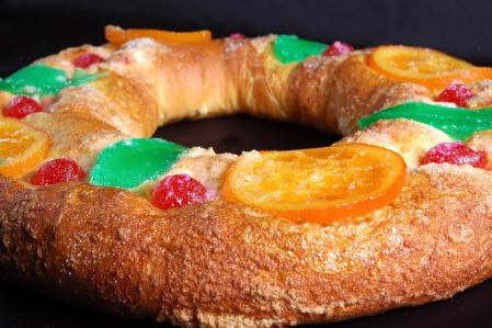 Roscón de Reyes tradicional
