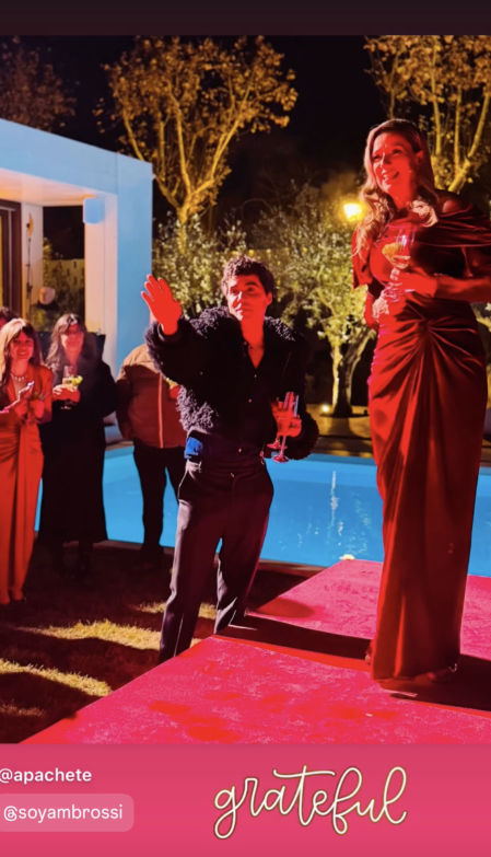 Anne Igartiburu con su vestido de Lorenzo Caprile en la fiesta de los Javis