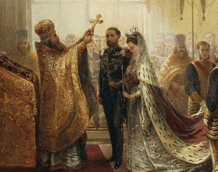 La boda del Príncipe Alfredo del Reino Unido y la Gran Duquesa María Alexandrovna