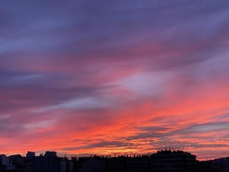 Amanecer en Barcelona.