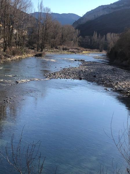 Vista del río Ésera.