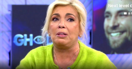 Carmen Borrego se rompe en directo al confesar que no estuvo 