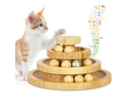 Tarnel Juguete para Gatos Interactivo de Madera
