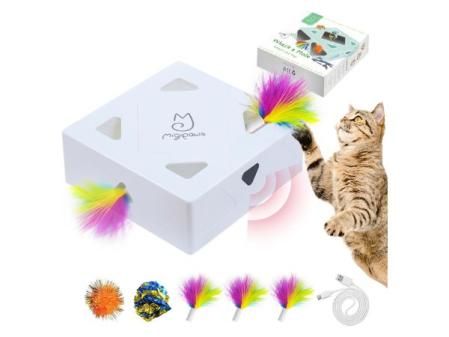 Migipaws Juguetes para Gatos interactivos automáticos de 7 Agujeros
