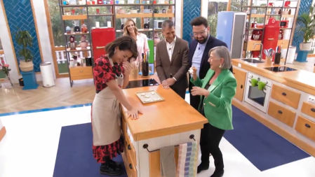 Eva Arguiñano contagió la risa a jurado y concursantes.